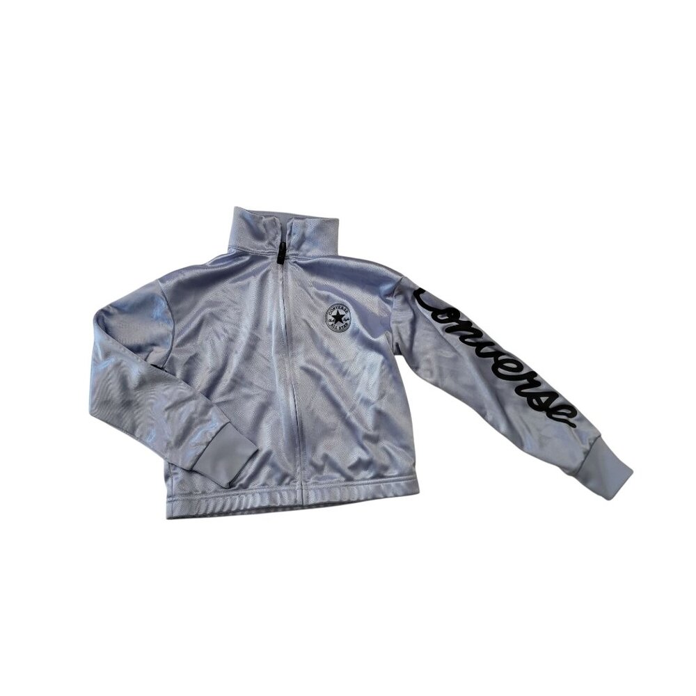 Converse Kids XS Light Blue Track Jacket With Logo